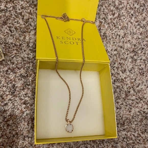Kendra Scott druzy long chain rose gold necklace - Picture 2 of 3